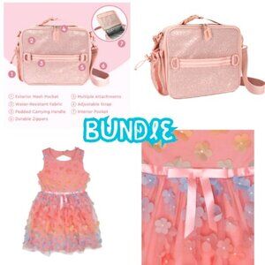 2 Pack Bundle for Little Girl, Lunch Box  and Dress MSRP $59.98
